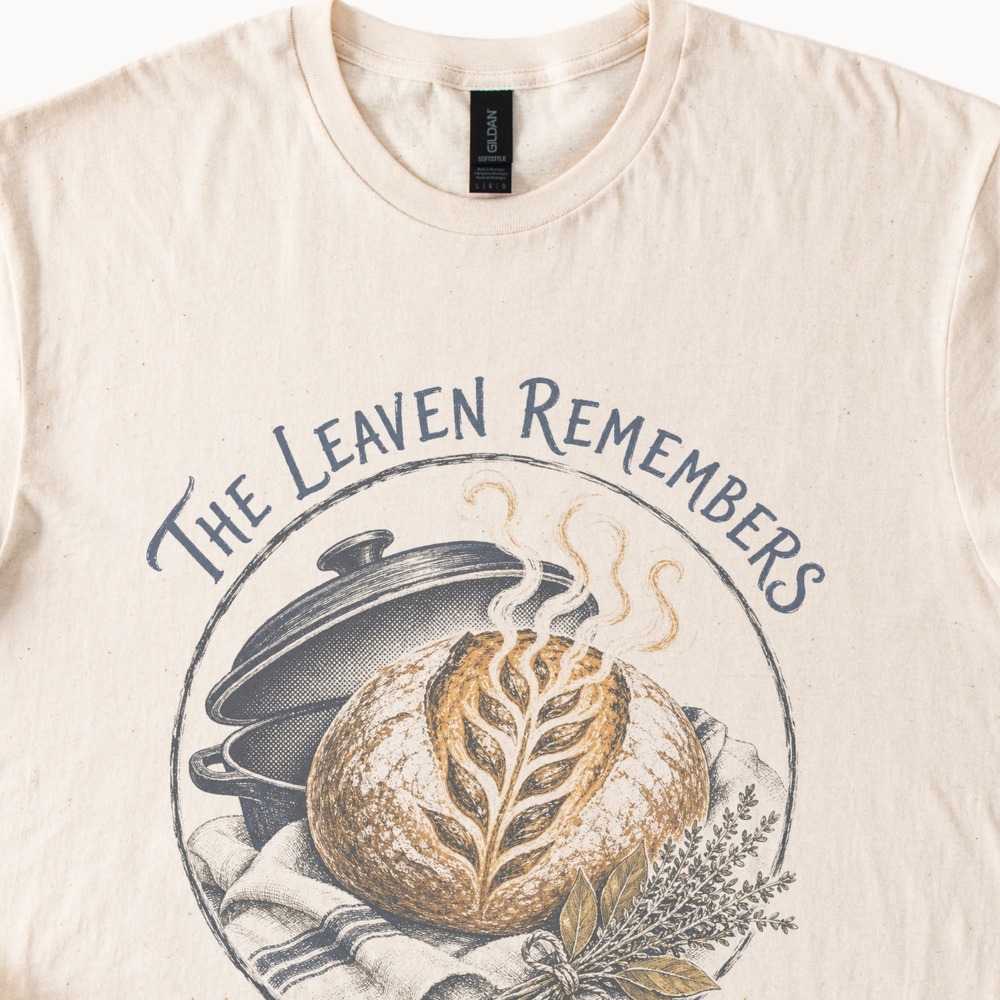 Artisan Bread Graphic Tee Natural Gildan 64000 Cozy Kitchen Design